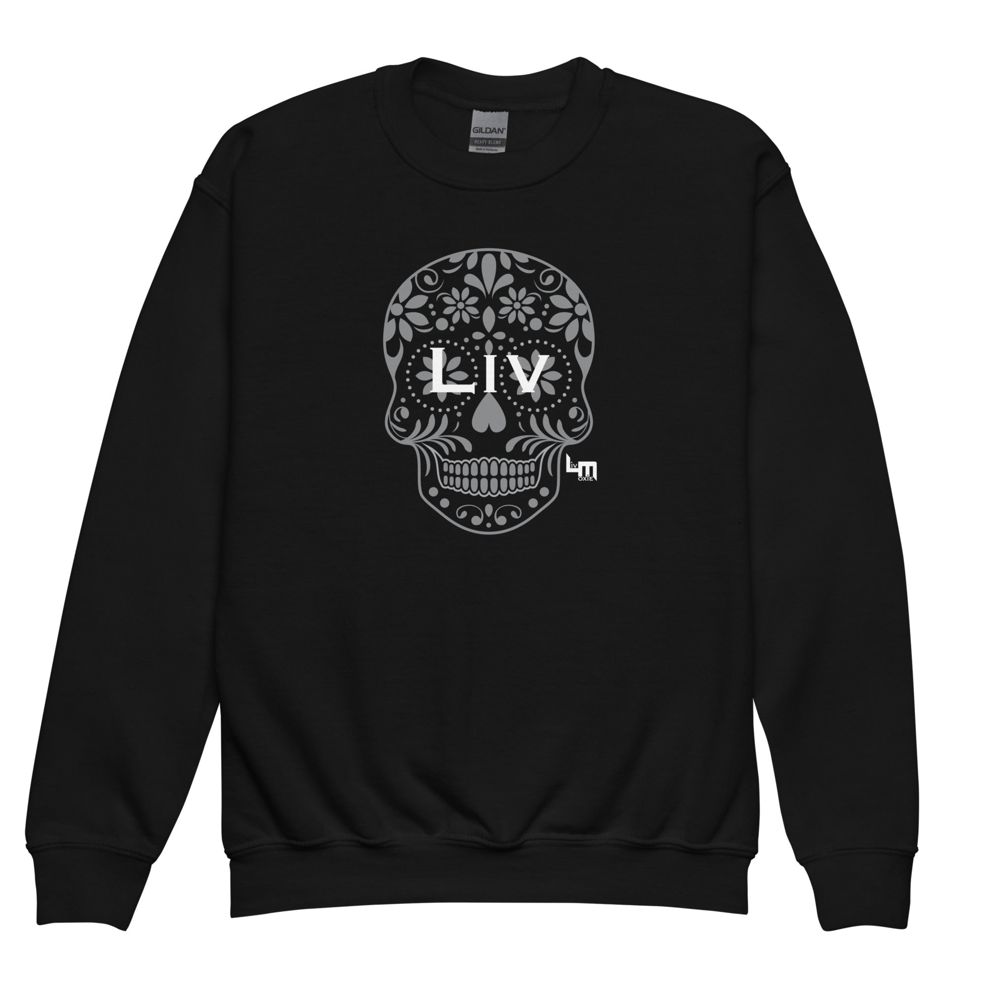 Skull MOXIE Youth Crewneck Sweatshirt